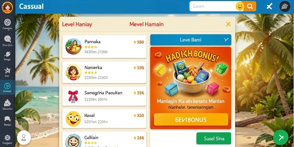 Fitur leaderboard untuk bersaing dengan teman.
